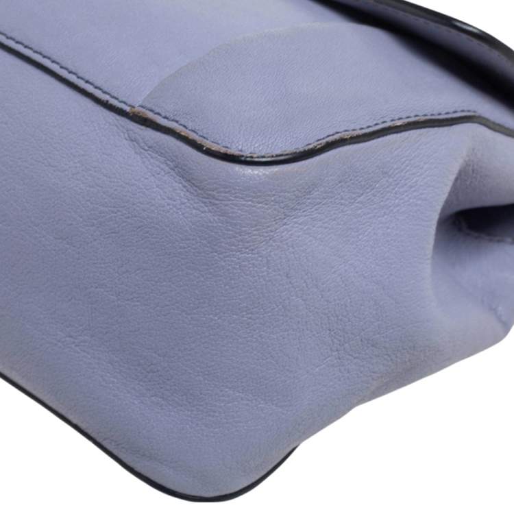 Pre Owned Chloe Lavender Leather Medium Elsie Shoulder Bag