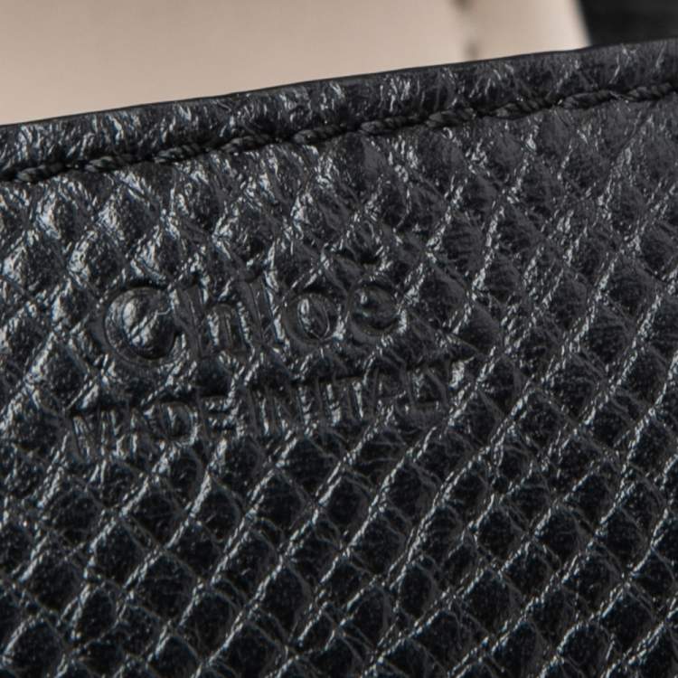 Pre Owned Chloe Black/Vanilla Leather Nano Drew Shoulder Bag