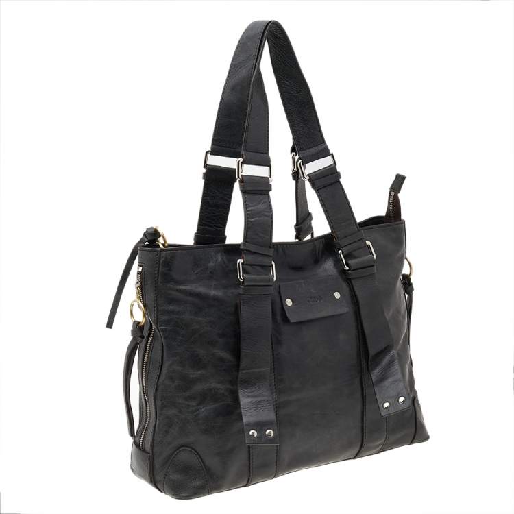 Pre Owned Chloe Black Leather Tote