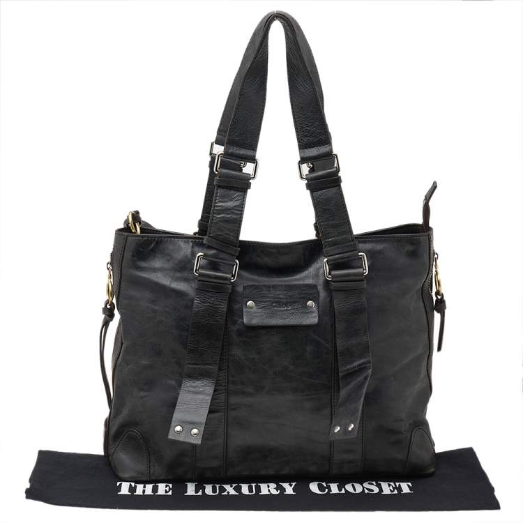 Pre Owned Chloe Black Leather Tote