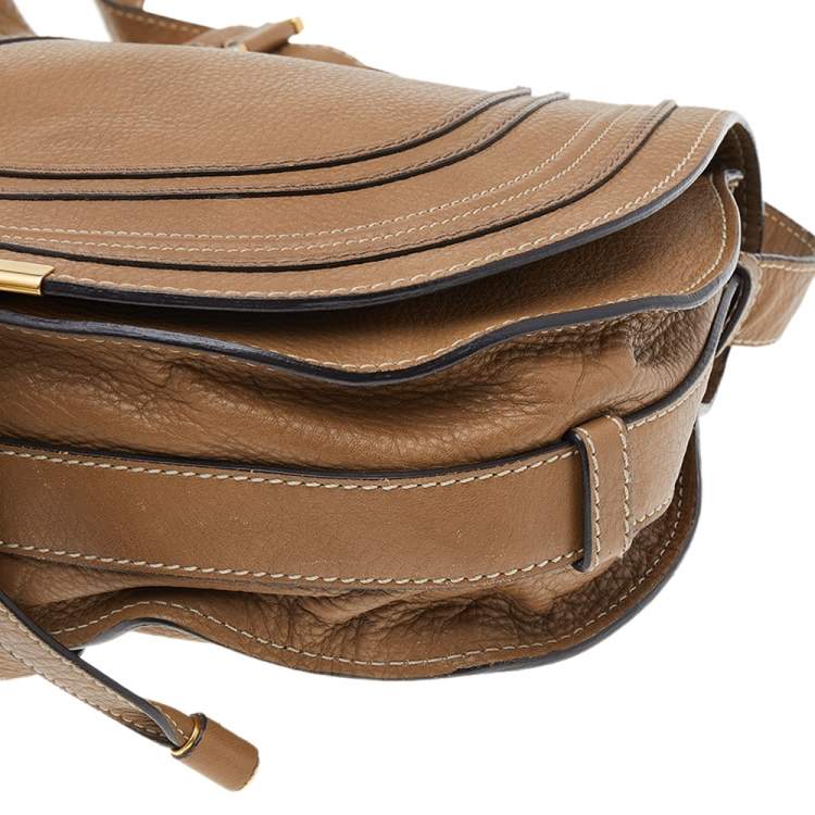 Pre Owned Chloe Brown Leather Medium Marcie Crossbody Bag
