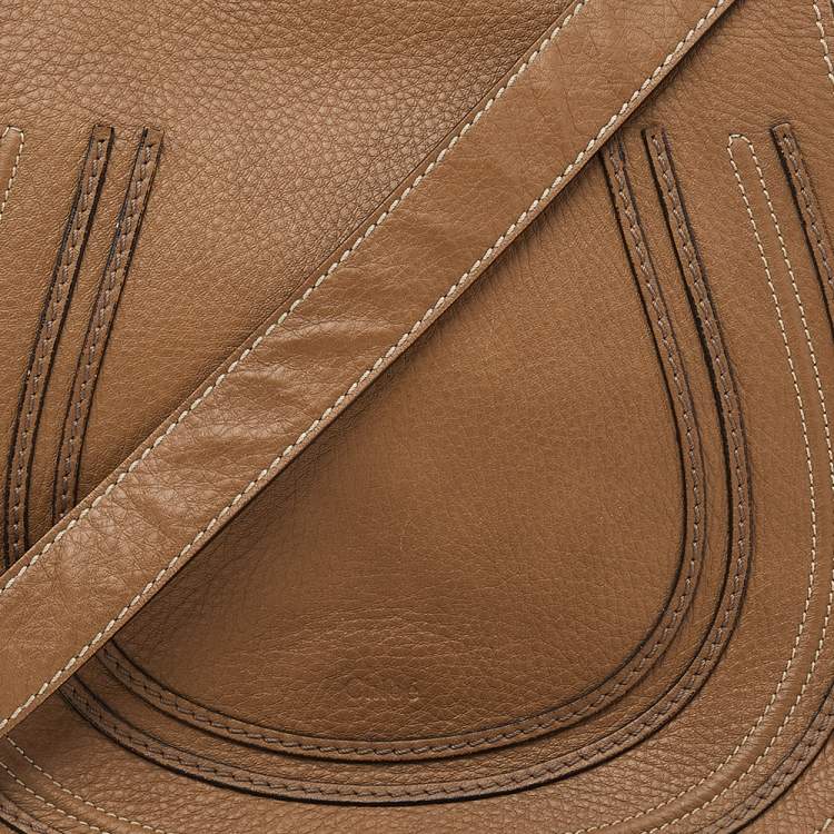 Pre Owned Chloe Brown Leather Medium Marcie Crossbody Bag