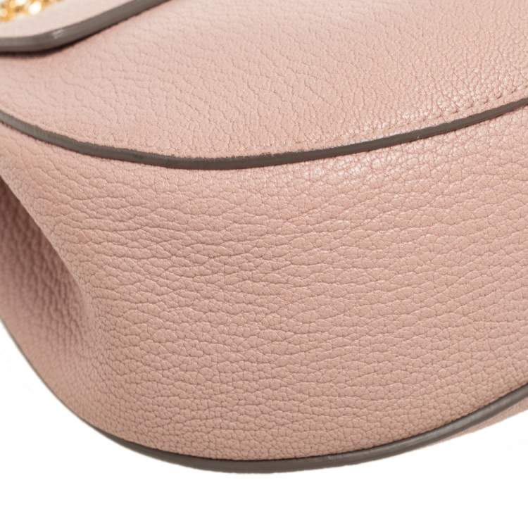 Pre Owned Chloe Cement Pink Leather Medium Drew Shoulder Bag