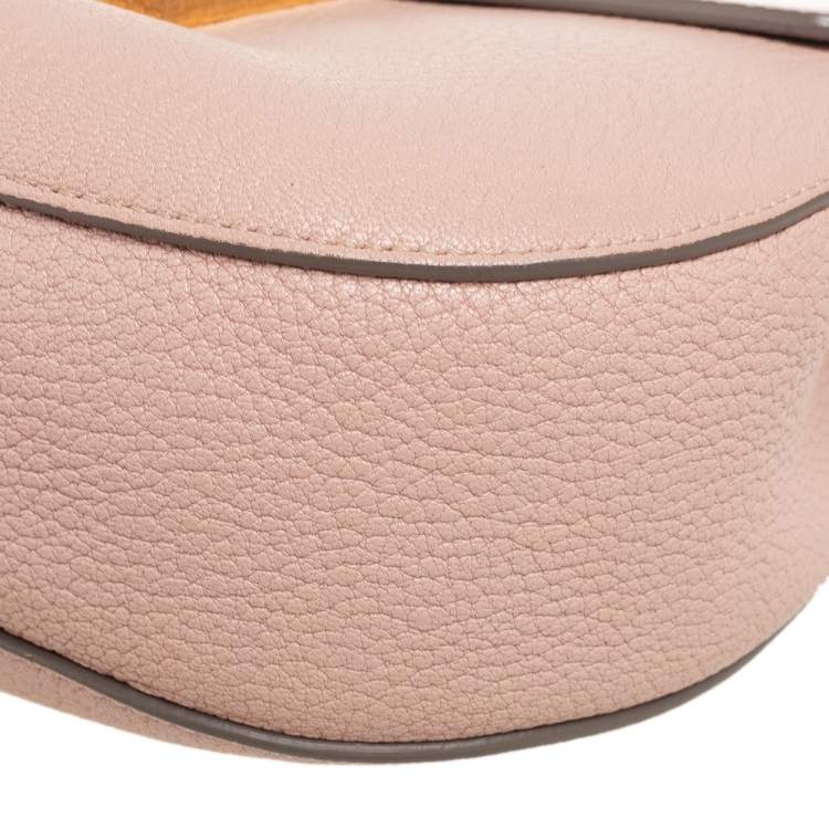 Pre Owned Chloe Cement Pink Leather Medium Drew Shoulder Bag