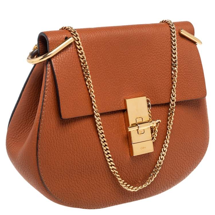 Pre Owned Chloe Tan Leather Medium Drew Shoulder Bag