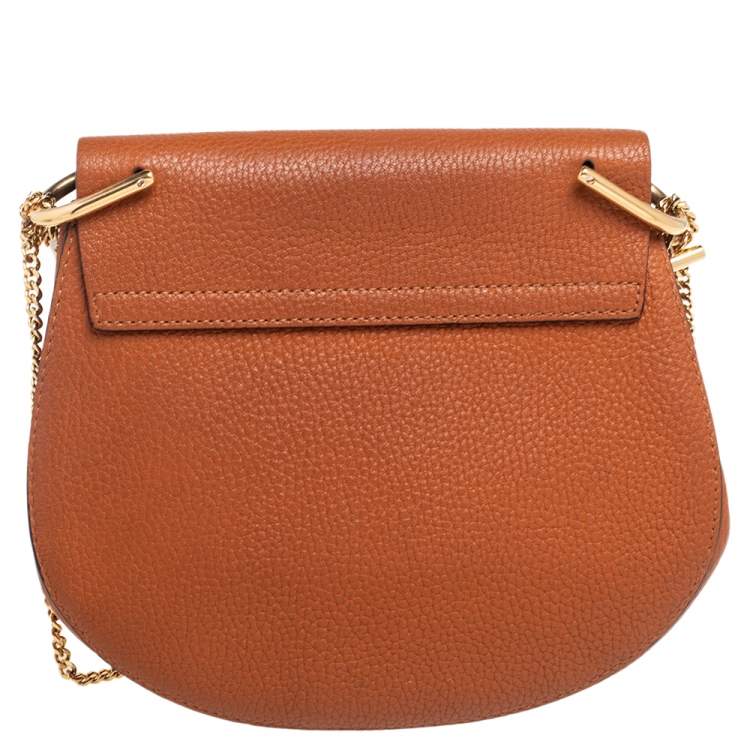 Pre Owned Chloe Tan Leather Medium Drew Shoulder Bag
