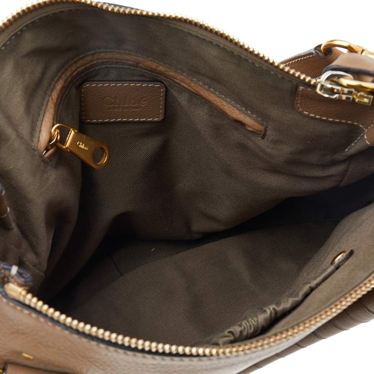 Pre Owned Chloe Light Brown Leather Medium Marcie Shoulder Bag