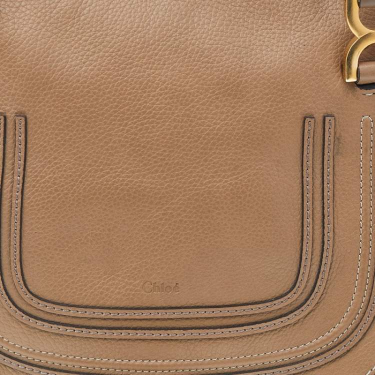 Pre Owned Chloe Light Brown Leather Medium Marcie Shoulder Bag