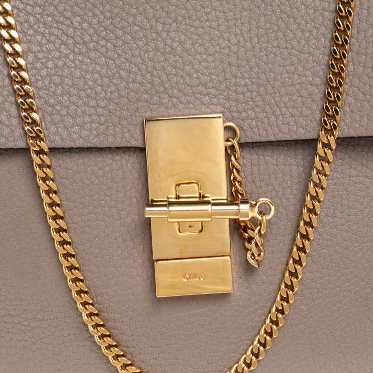 Pre Owned Chloe Grey Leather Medium Drew Shoulder Bag
