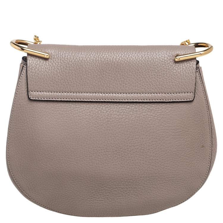 Pre Owned Chloe Grey Leather Medium Drew Shoulder Bag