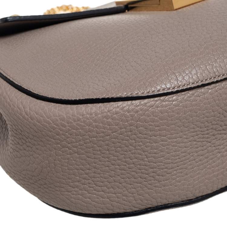 Pre Owned Chloe Grey Leather Medium Drew Shoulder Bag