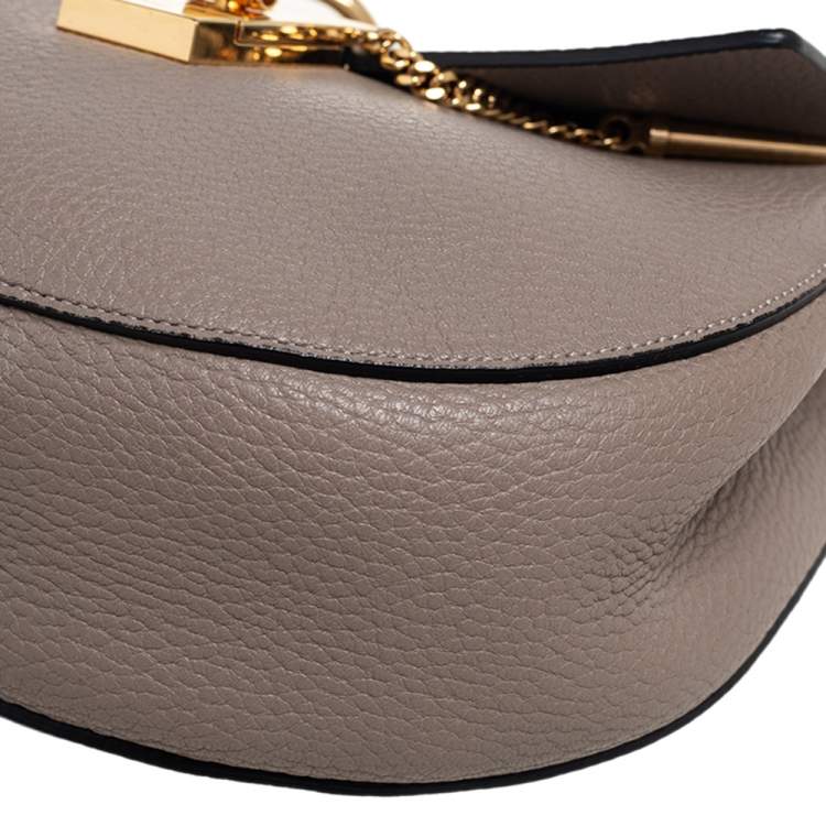 Pre Owned Chloe Grey Leather Medium Drew Shoulder Bag