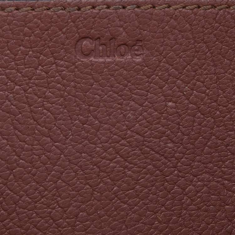 Pre Owned Chloe Old Rose Leather Mini Elsie Crossbody Bag