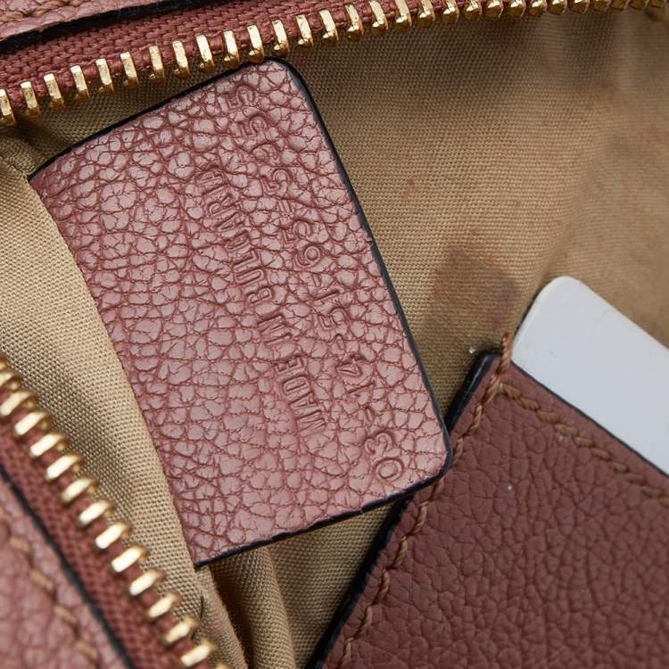 Pre Owned Chloe Old Rose Leather Mini Elsie Crossbody Bag