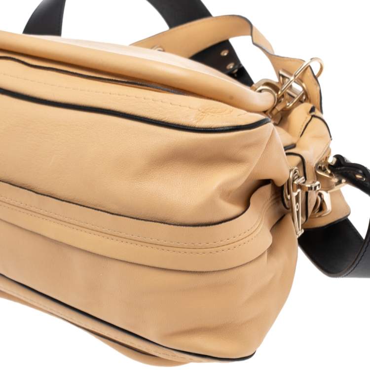 Pre Owned Chloe Beige Leather Medium Paraty Handbag