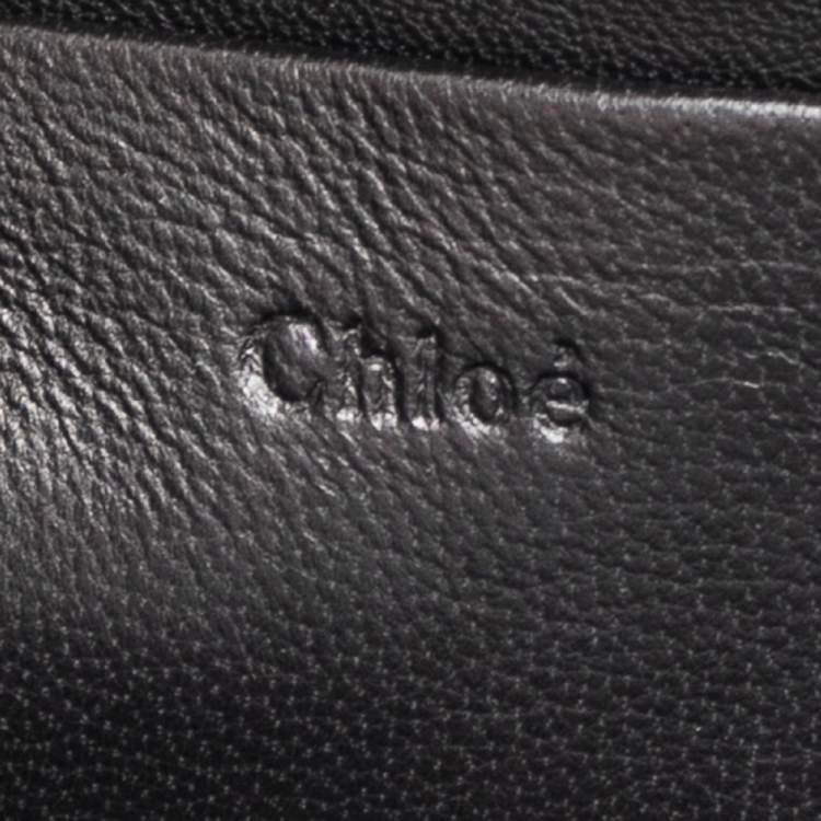Pre Owned Chloé Brown Leather Small Nile Bracelet Minaudiere Crossbody Bag