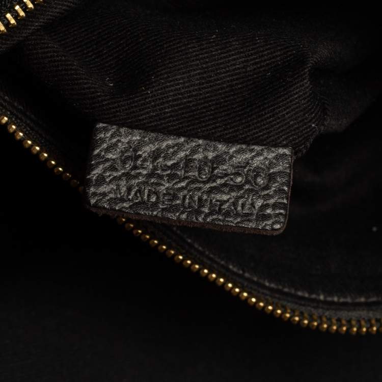 Pre Owned Chloe Black Pebbled Leather Medium Sally Flap Shoulder Bag