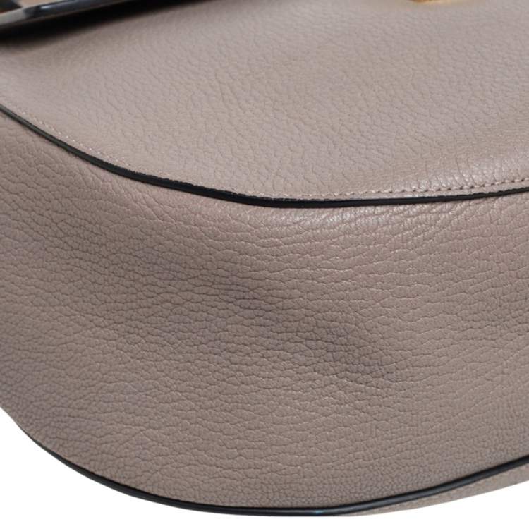 Pre Owned Chloe Grey Leather Large Drew Shoulder Bag
