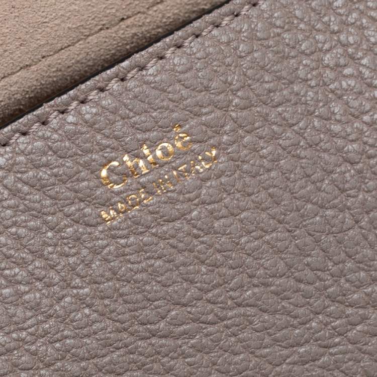 Pre Owned Chloe Grey Leather Large Drew Shoulder Bag