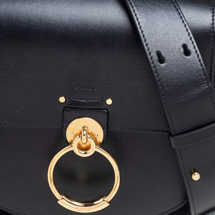 Pre Owned Chloe Black Leather Large Tess Shoulder Bag