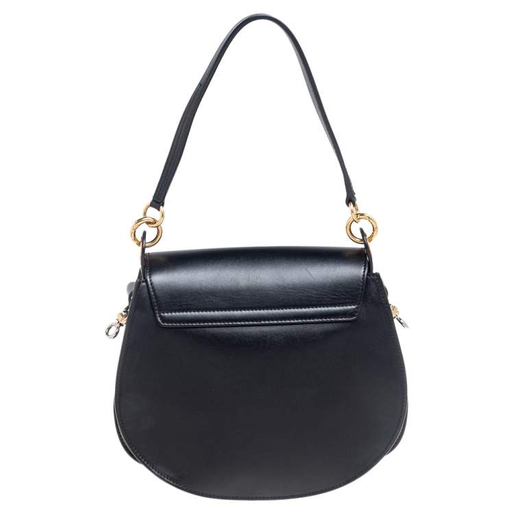 Pre Owned Chloe Black Leather Large Tess Shoulder Bag