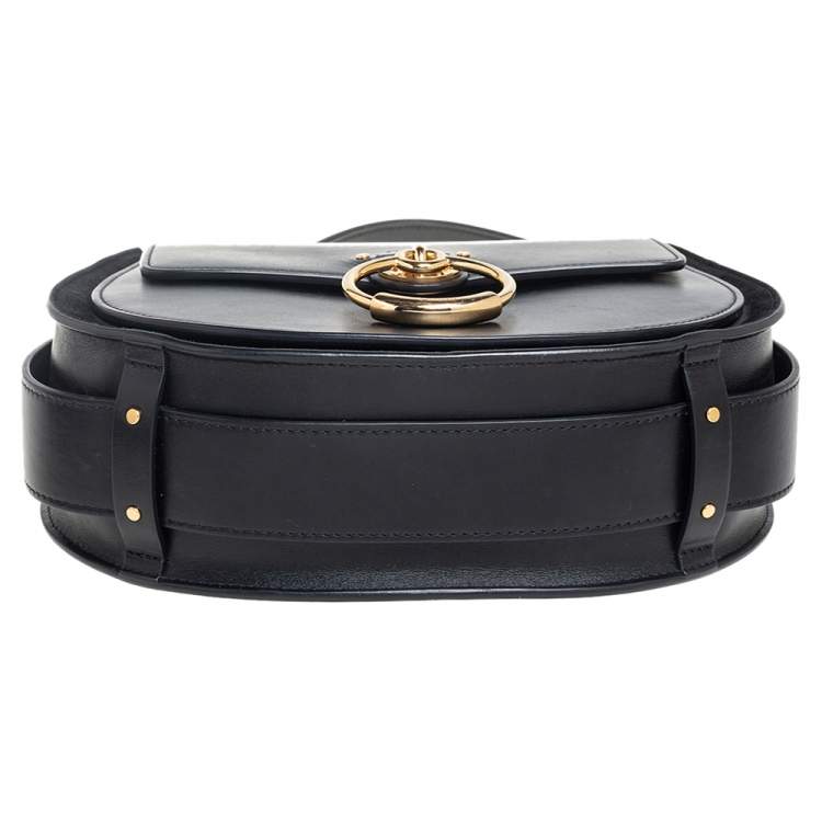 Pre Owned Chloe Black Leather Large Tess Shoulder Bag