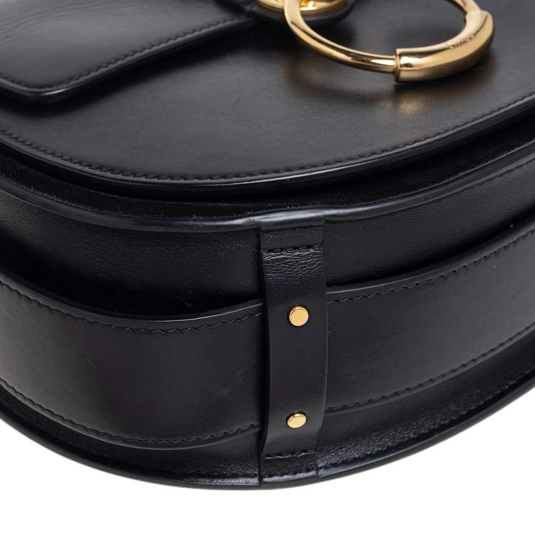 Pre Owned Chloe Black Leather Large Tess Shoulder Bag