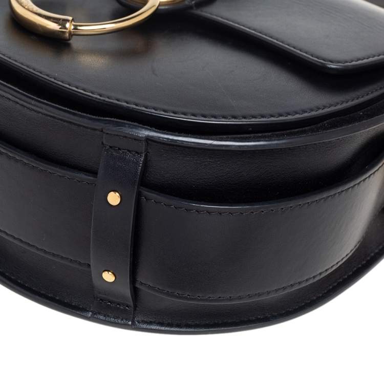 Pre Owned Chloe Black Leather Large Tess Shoulder Bag