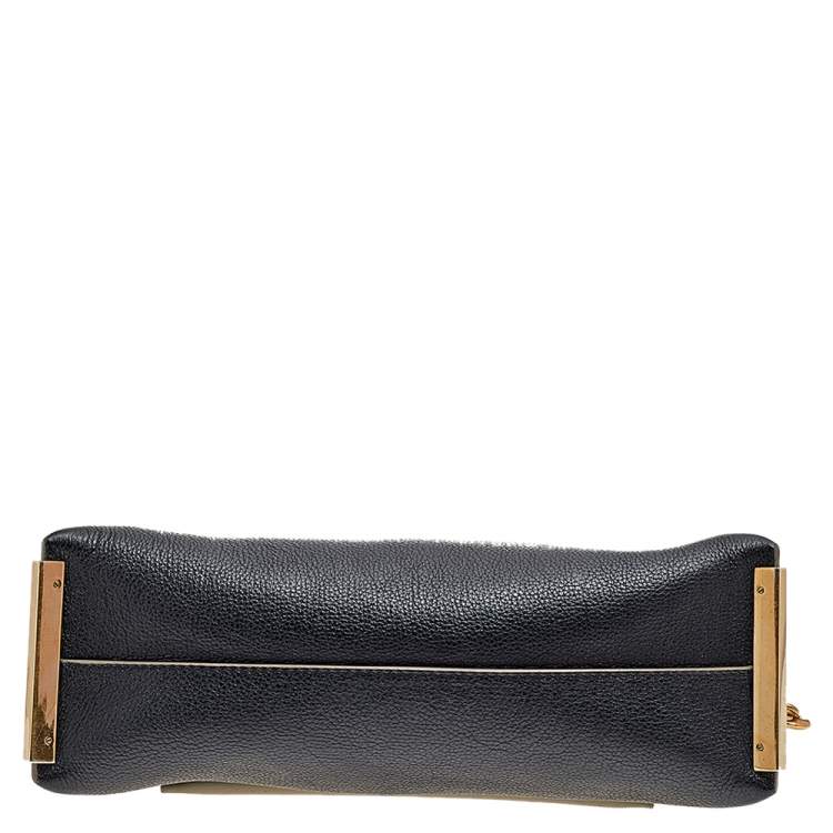 Pre Owned Chloe Tri Color Leather Medium Clare Shoulder Bag