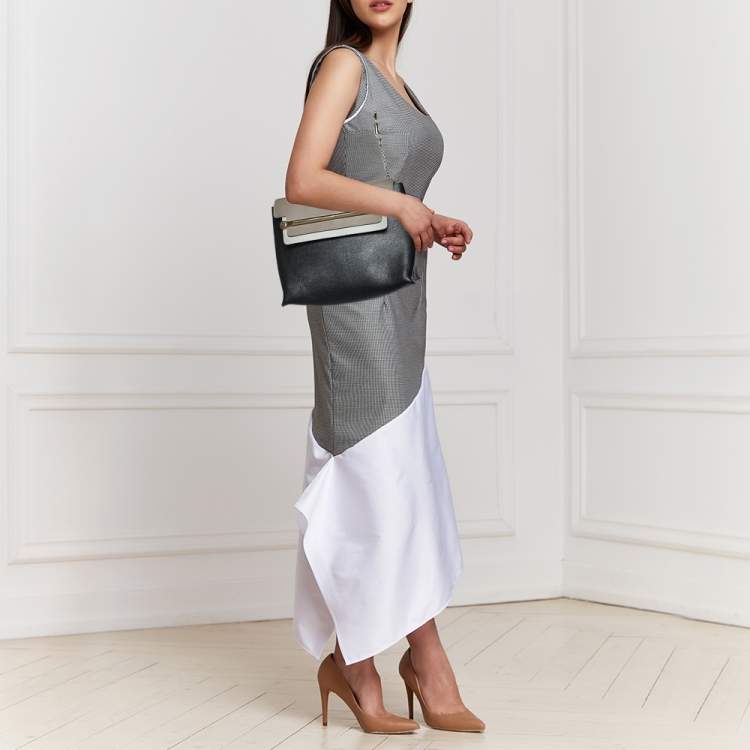 Pre Owned Chloe Tri Color Leather Medium Clare Shoulder Bag