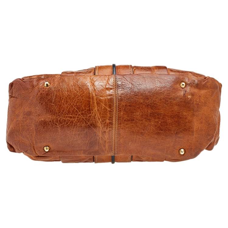 Pre Owned Chloe Brown Leather Heloise Large Satchel