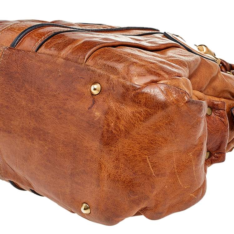 Pre Owned Chloe Brown Leather Heloise Large Satchel