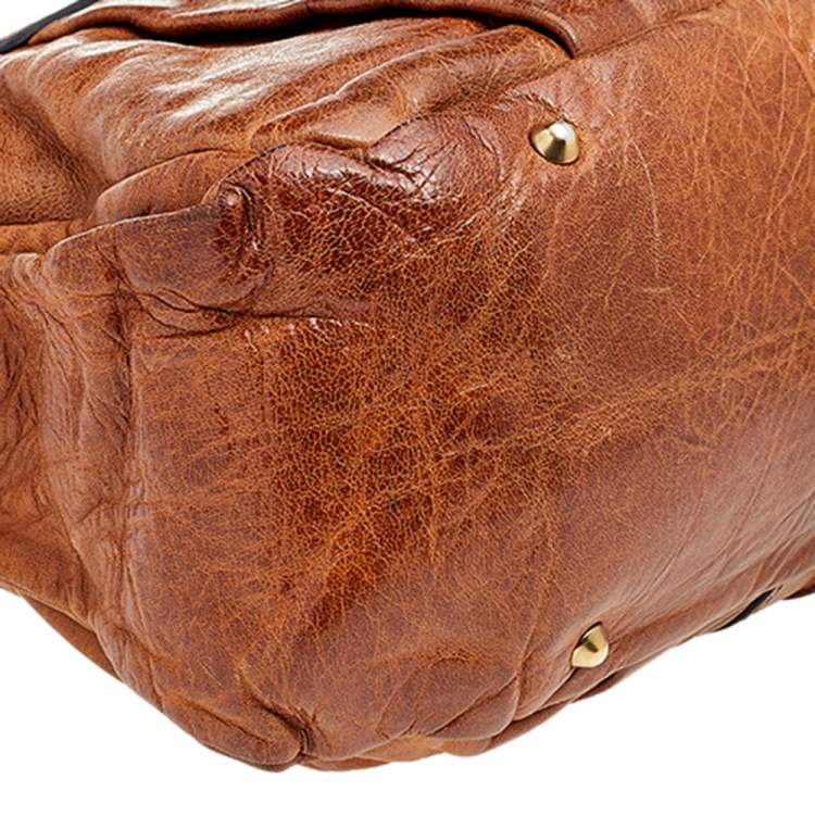 Pre Owned Chloe Brown Leather Heloise Large Satchel