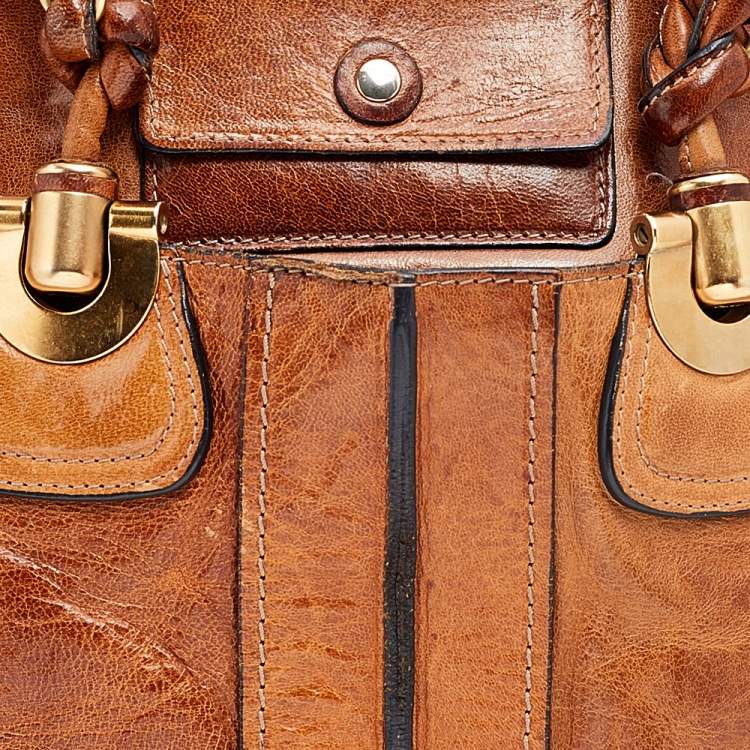 Pre Owned Chloe Brown Leather Heloise Large Satchel
