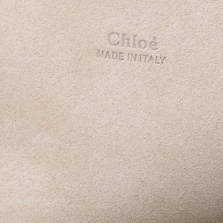 Pre Owned Chloe Blue/Black Leather And Suede Medium Faye Shoulder Bag
