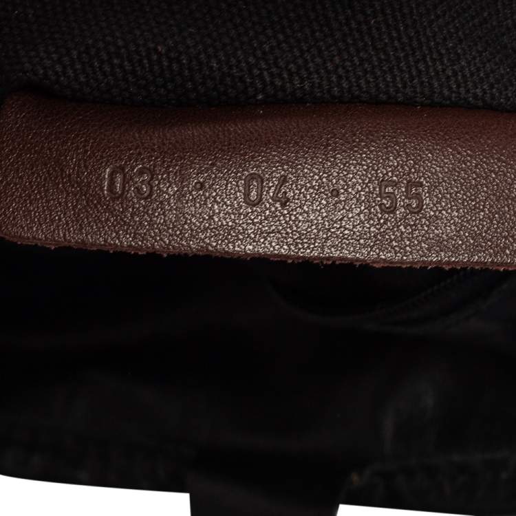 Pre Owned Chloe Black/Silver Canvas and Leather Logo Printed Tote