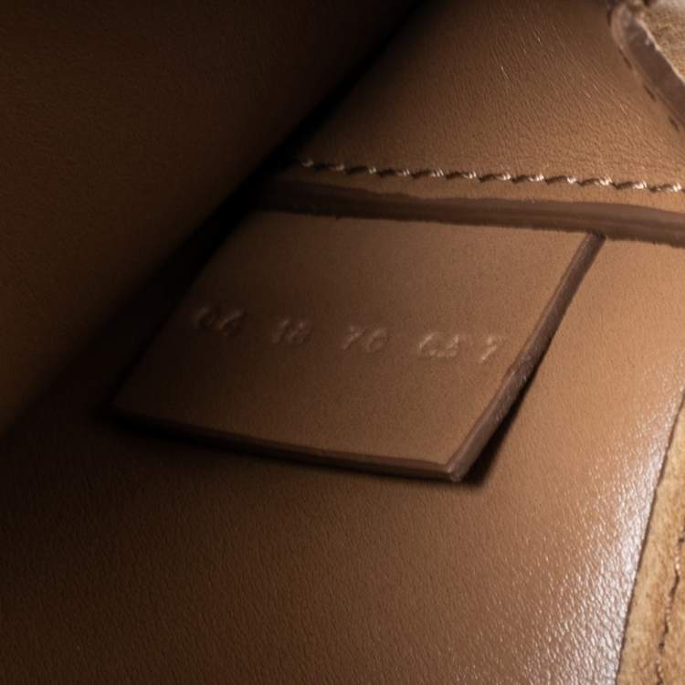 Pre Owned Chloe Brown Leather and Suede Small Tess Shoulder Bag