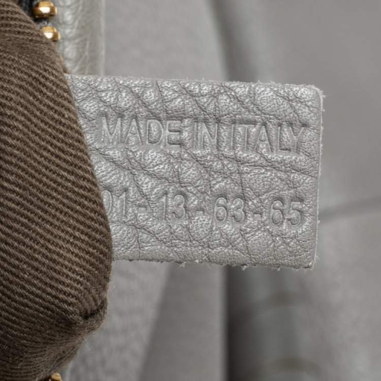 مملوكة مسبقًا Chloe Grey Leather Large Marcie Satchel