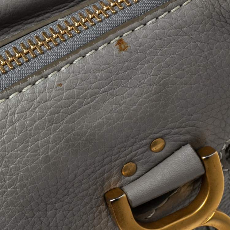 مملوكة مسبقًا Chloe Grey Leather Large Marcie Satchel
