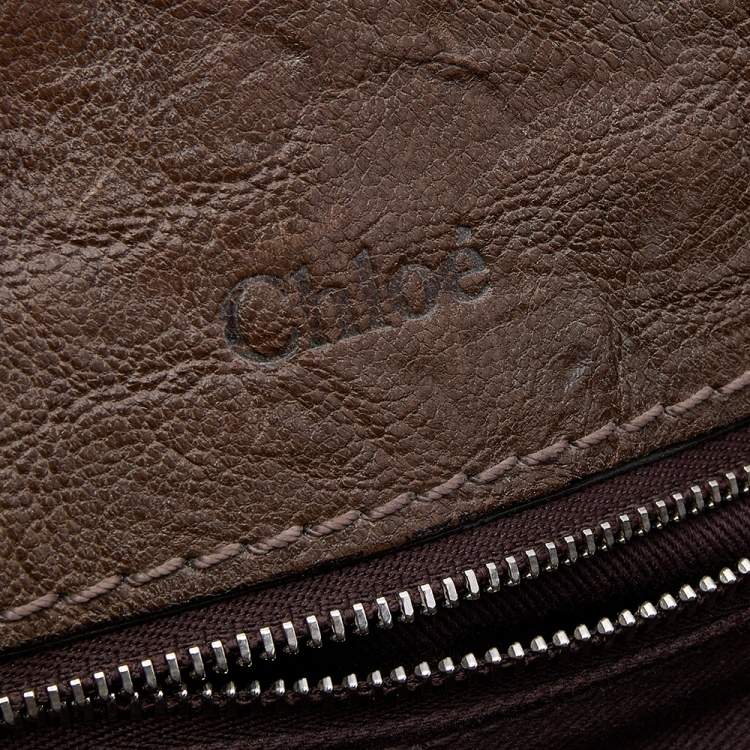 Pre Owned Chloe Brown Python and Leather Paddington Dome Satchel
