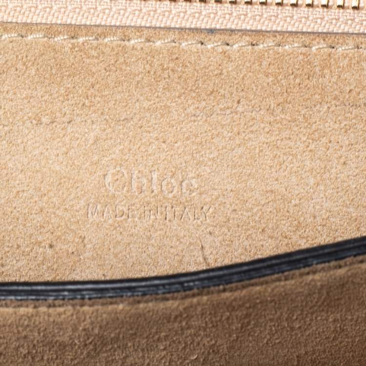 Pre Owned Chloé Black Leather and Suede Medium Faye Shoulder Bag