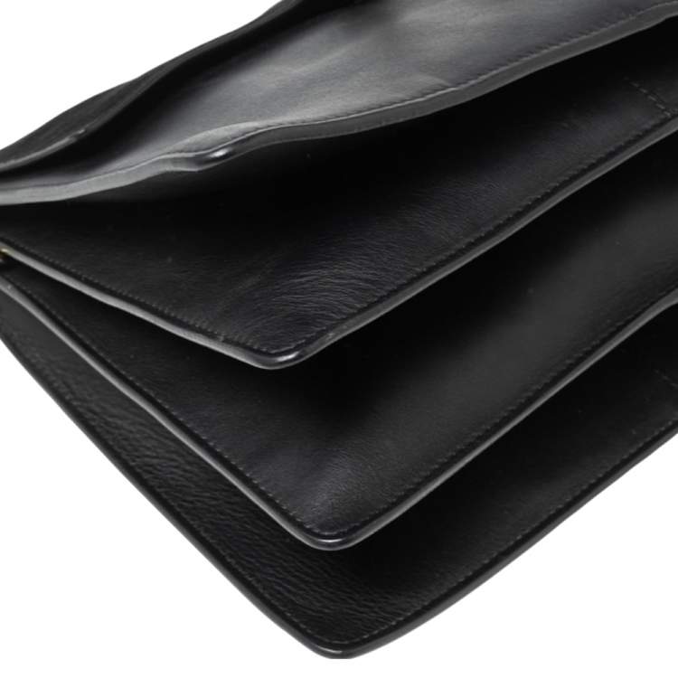Pre Owned Chloé Black Leather and Suede Medium Faye Shoulder Bag