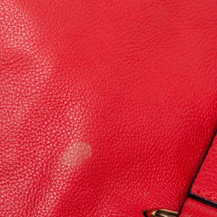 Pre Owned Chloe Red Leather Elsie Top Handle Bag