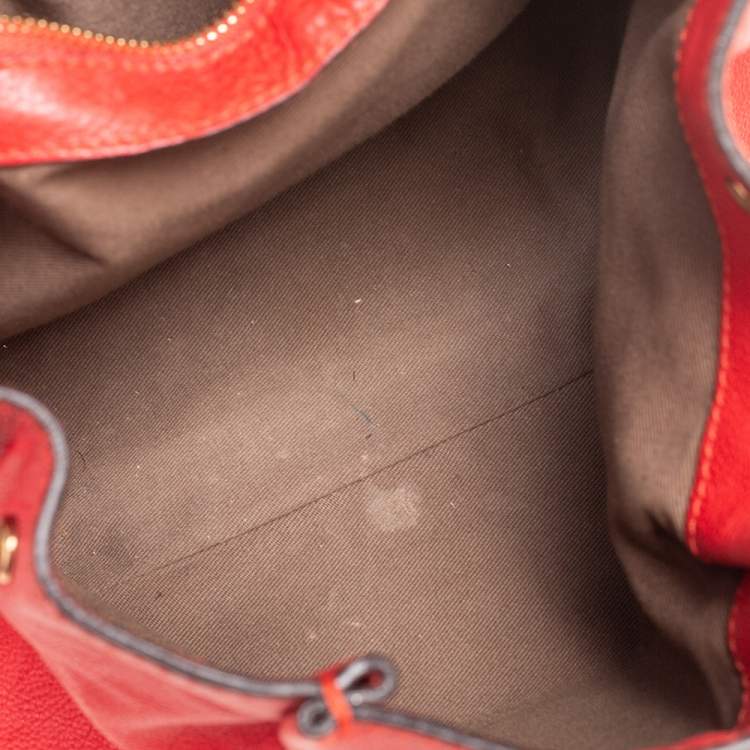 Pre Owned Chloe Red Leather Elsie Top Handle Bag