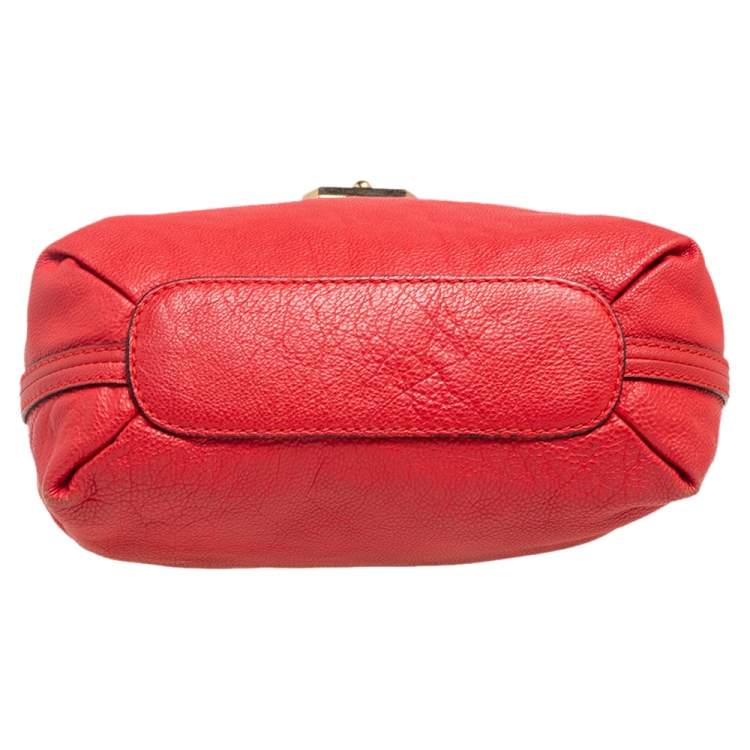 Pre Owned Chloe Red Leather Elsie Top Handle Bag