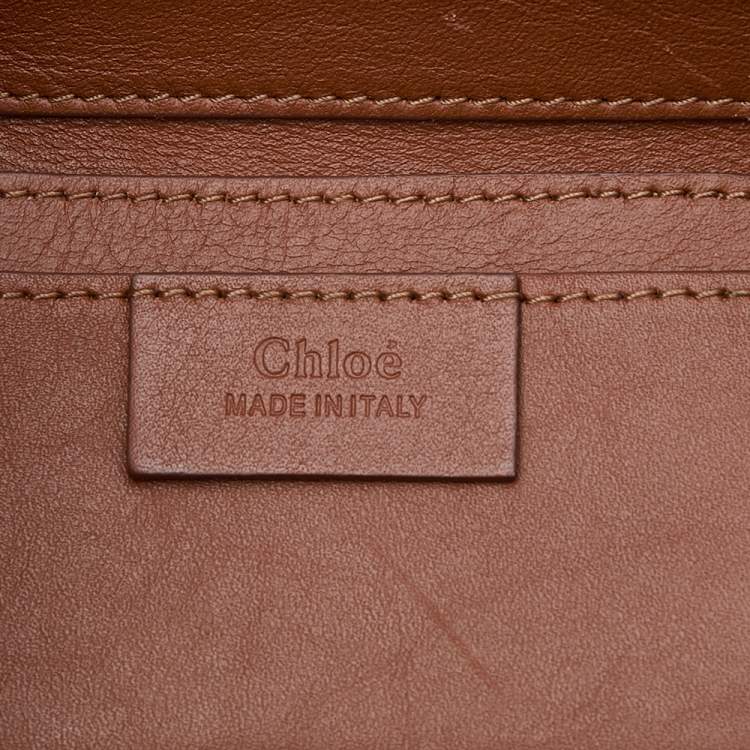 Pre Owned Chloe Brown Leather And Suede Roy Shoulder Bag