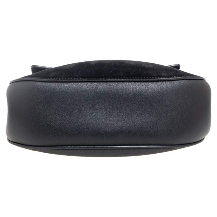 Pre Owned Chloe Black Leather and Suede Medium Drew Shoulder Bag