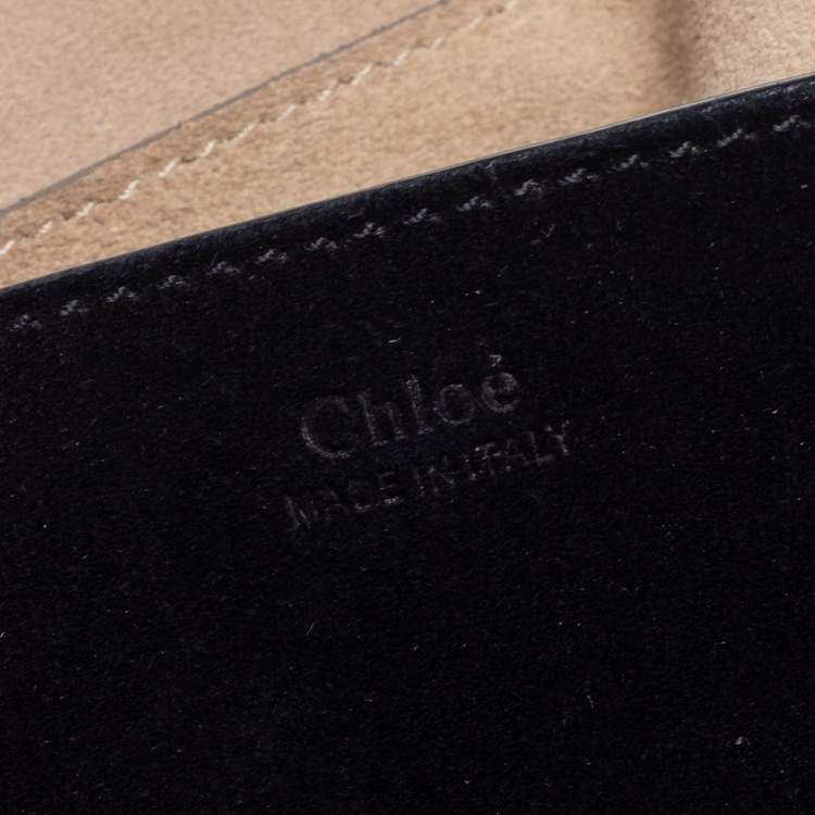 Pre Owned Chloe Black Leather and Suede Medium Drew Shoulder Bag