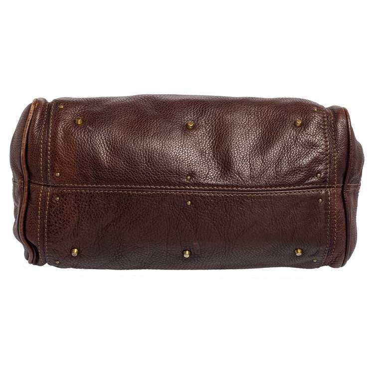 Pre Owned Chloe Dark Brown Leather Medium Paddington Satchel
