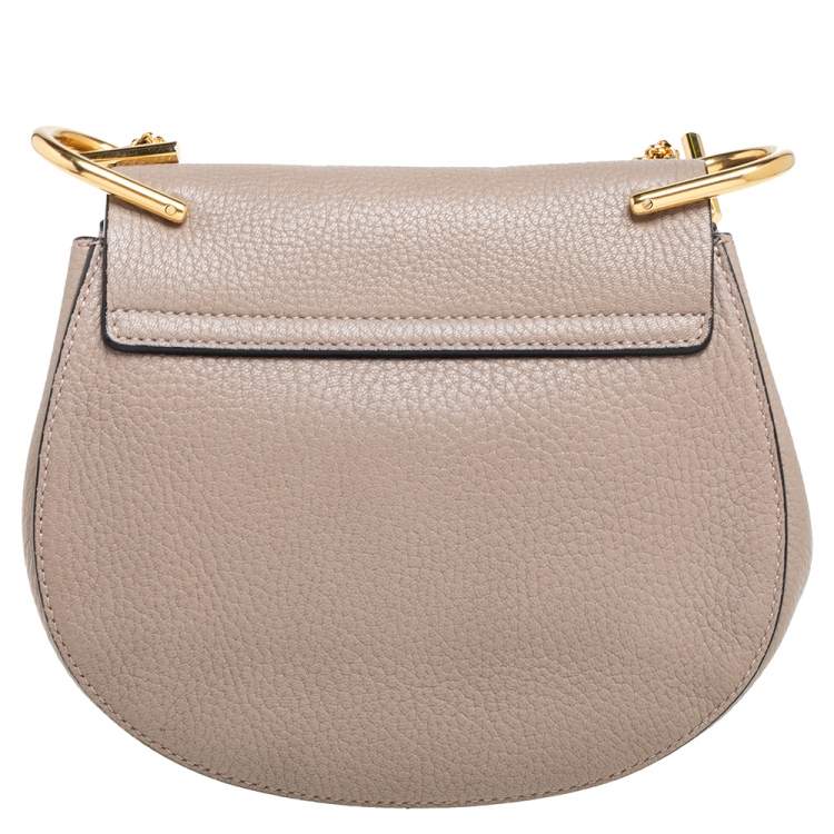 Pre Owned Chloe Grey Leather Small Drew Shoulder Bag